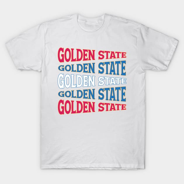 NATIONAL TEXT ART GOLDEN STATE T-Shirt by LAVA-ROMA-NOVA